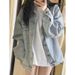 2025 American Spring Autumn New Denim Jacket Women, Niche Loose And Versatile Shirt Top, Suitable For Small People To_ecoleips.com