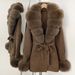 Luxury Oversized Knit Cardigan With Genuine Fox Fur Collar - Elegant Loose Fit V-Neck Sweater Coat For Women (Multiple Color Options)_ecoleips.com