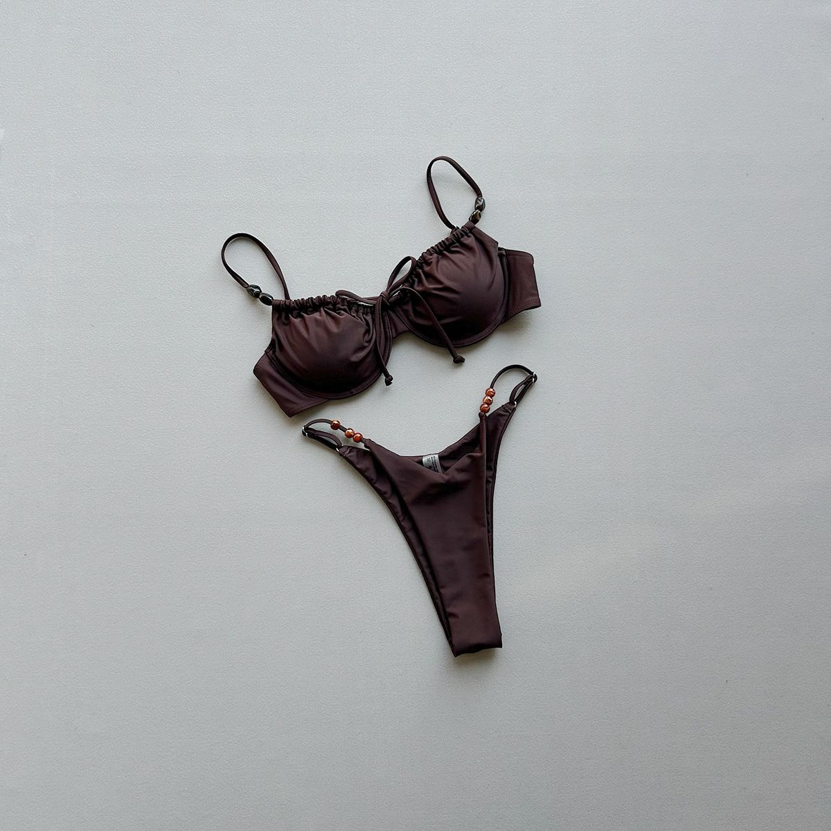 Women's Sexy Solid Color Bikini Two Piece Swimsuit European And American Style Clothing_ecoleips.com