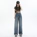 Women's Slim Wide-leg Jeans, New Spring/summer 2026 Model, High-waisted, Loose Straight-leg, Floor-length Pants, Hong_ecoleips.com
