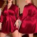 Aria Basics Yaoteng's New Cross-border Pajamas For Women, Plus-size Robe, Loose And Comfortable Bathrobe, Ice Silk Home Wear WP22376_ecoleips.com