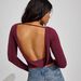 European And American Y2K Design New Style Deep Backless Skims Top For Women, Long-sleeved Sexy Hot Girl T-shirt,_ecoleips.com