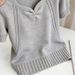 Women's Style V Neck Pleated Herringbone Knit Top Short Sleeve Slim Fit Stylish Summer_ecoleips.com