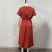 2025 Summer New Commuting Fashion Ribbed Split Women's Solid Color Wrap Tie Dress_ecoleips.com