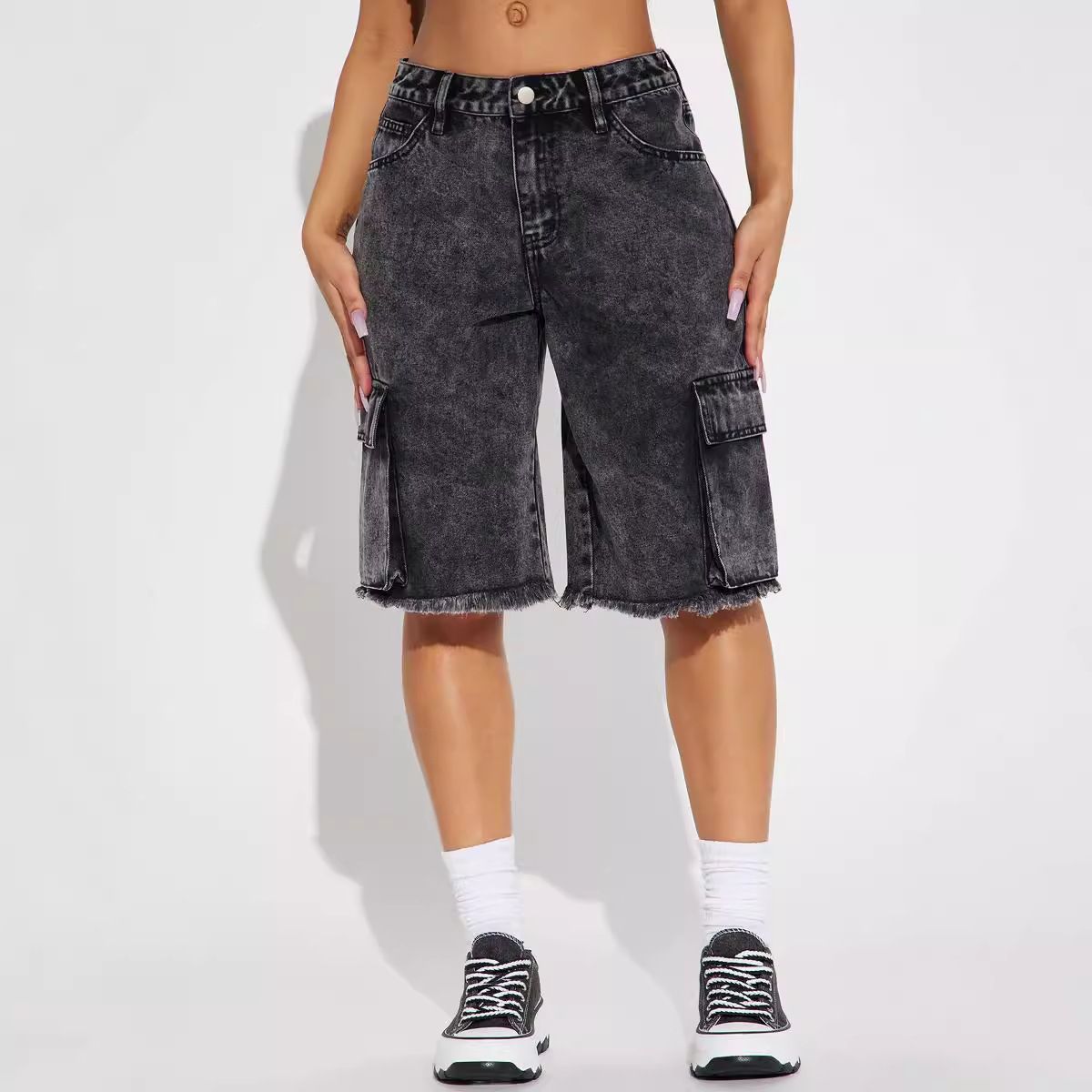 K Street Trendsetters, Women's Rough Edged Workwear, Denim Straight Leg Pants_ecoleips.com