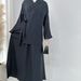 Modest Abaya Dress Middle East Dubai Style Solid Color Top Skirt Suit Abaya Casual Lace Women's Fashion_ecoleips.com