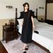 Plus-size Puff Sleeve Women, New Summer Style, Loose And Slimming, French Niche Design Long Dress For Petite Figures_ecoleips.com
