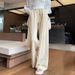 Women's Loose Straight Leg Pants Comfortable Thin Wide Leg Casual Sporty Ice Silk Cooling Mosquito Proof for Spring Summer Autumn_ecoleips.com