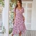 Independently Designed European And American Printed Flowy 2026 Independent Site Sexy Vacation Maxi Dress_ecoleips.com