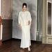 Women's Clothing Autumn New Round Neck Bat Sleeve Waist Slim Dress Suit for Women_ecoleips.com