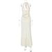 2025 Winter New Fresh Pure Desire Deep V Gathered Irregular Strap Ruffle Hem Half Skirt Two-Piece Set For Women_ecoleips.com
