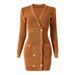 Women's Clothing Hepburn style dress retro style twist heavy three dimensional decorative knitted skirt waist spring and autumn_ecoleips.com