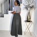 Women's Clothing New Women's Clothing Street Casual Versatile Elastic Waist Wide Leg Pants_ecoleips.com