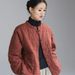 girl Women's Linen Quilted Stand Collar Button Jacket 2025 New Winter Fashion Artistic Personality Short Cotton Coat_ecoleips.com