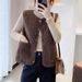 Autumn And Winter New Lamb Plush Vest Women's Korean Style Fur One Piece All Match Loose Short Vest Jacket Top_ecoleips.com