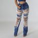 K Hot Girl Pants With Holes, Heavy Industry Nail Bead Bead Elastic Jeans, Women's Pants_ecoleips.com