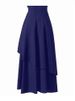 K Fashionable Irregular Half Length Long Skirt_ecoleips.com