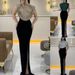 Women's Clothing Spring And Autumn Sequined Sleeveless Dress Casual Party Slit Dress_ecoleips.com