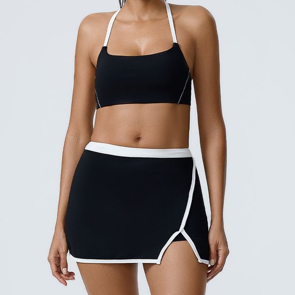 Women's Clothing New Suits Sexy Yoga Sports Underwear Fitness Running Pants Women's Bra Short Skirt Suit_ecoleips.com