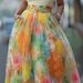 Women's Clothing A-Line Swing Skirt With Pleats - Flowy Midi Length Skirt For Casual Style_ecoleips.com