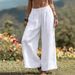 Women's Clothing Women's Spring/Summer Solid Color Loose Casual Wide Leg Trousers For Formal & Casual For Women_ecoleips.com