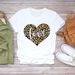 European And American Cross-border Foreign Trade Women's Clothing, Simple Heart-printed Round-neck Short-sleeve T-shirt_ecoleips.com