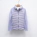 New Autumn And Winter New Light And Thin Down Jacket Women's Splicing Stand-up Collar Outdoor Sports Slim Yoga Fitness Top_ecoleips.com