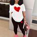 Women's Clothing Women's Fashion Long Pants Short Sleeve Set T-Shirt Clothing For Formal & Casual For Women_ecoleips.com