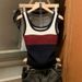 Korean Retro Color-Block Sleeveless Top - Stretchy Knit Camisole With Breathable Polyester Blend, Slim Fit Casual Wear For Women_ecoleips.com