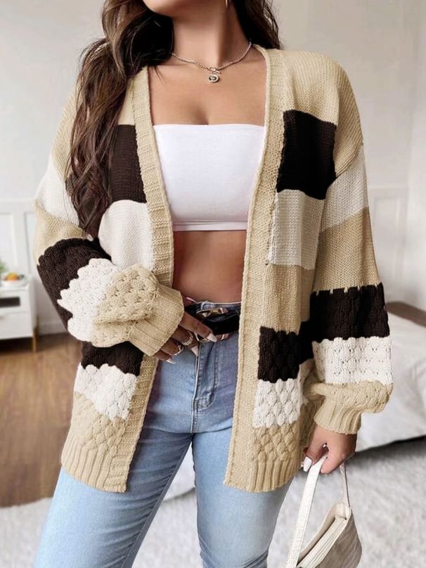 Oversized V-Neck Cardigan – Longline Knit Cover-Up For Women (S-XL) | Casual Layering Essential_ecoleips.com