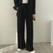 Women's Trendy Black Suit Trousers Korean Style Casual Design Spring Autumn New Niche Clothing Bottoms_ecoleips.com