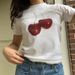 Cross-border European American Ins Women's Cherry Print Short-sleeve T-shirt, Summer Casual Versatile Sweet And Cute_ecoleips.com