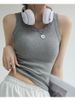 K Thread Lined Camisole With Chest Cushion, Solid Color Inside And Out, And A Top That Covers The Breasts_ecoleips.com