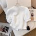 Women's Classic Notch Collar Short Sleeve Shirt Breathable Office Blouse Button Detail Summer Top_ecoleips.com