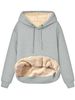 European And American Cross-Border Hot Sale 2026 Winter Women's Warm Lamb Wool Pocket Hooded Sweatshirt Jacket_ecoleips.com