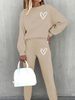 Women's Fashion Casual Sportswear Set Simple Print Essential For Vacation_ecoleips.com