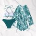 Women's Clothing Three Piece Bikini Swimsuit American Style Sexy Swimwear For Beach & Pool - Comfortable & Stylish_ecoleips.com