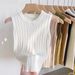 Knitted Camisole For Women, New Unique Design, Round Neck, Autumn And Winter Inner Wear, Conceals Side Breast, Base_ecoleips.com