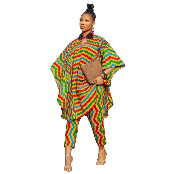 Women's Loose Fitting Two Piece Set Digital Print Black African Style Clothing Autumn Arrival_ecoleips.com