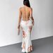 New Stylish Slim-fit Printed Lace-up Fashion Sexy Bodycon Long Dress, Fashionable European And American Women's Clothing_ecoleips.com