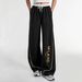 Women's Clothing Gold Milan Print Wide Leg Pants For Women Loose Fitting Spring Autumn Bottoms European American Style_ecoleips.com