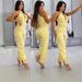 New Summer Sleeveless Slim Top + Overalls Two Piece Pants Suit For Women_ecoleips.com