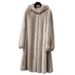 New Imitation Mink Coat Women's Medium And Long Imitation Fur Coat With Hooded Imitation Mink Hooded_ecoleips.com