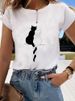 European And American Cross-border Foreign Trade Women's Clothing Cute Kitten Print Round-neck Short-sleeve T-shirt Top_ecoleips.com