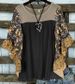 Aria Basics Aria Basics 2022 Cross-Border European And American Women's Clothing Spring/Summer Bat Sleeve Printed Color Block Waffle_ecoleips.com
