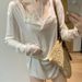New Design Long-sleeve T-shirt For Women, Summer Loose Fit, Plus Size, Slightly Sheer, Sun-protective Top, Thin Ice Silk_ecoleips.com