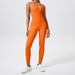 Women's Backless Sports Yoga Bodysuit Tight Fitting Waist Cinching Fitness_ecoleips.com