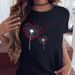 European And American Cross-border Foreign Trade Wholesale Clothing, Dandelion Pattern Round Neck Plus Size Short-sleeve_ecoleips.com