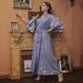 Elegant V-Neck Floral Print Maxi Dress With Belt – Plus Size Modest Abaya For Middle Eastern Women Travel-Ready_ecoleips.com
