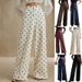 Cross-border European And American Fashion Retro Polka Dot Korean Style New Loose Wide-leg Long Casual High-waisted_ecoleips.com